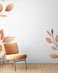 Papier peint fleuri - cadre sauvage automne