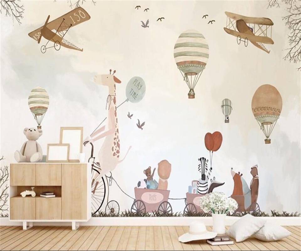 Children's Wallpaper - Adventurous Animals Walk
