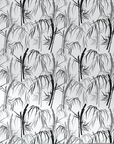Papier Peint Noir et Blanc - Bambous Élégants