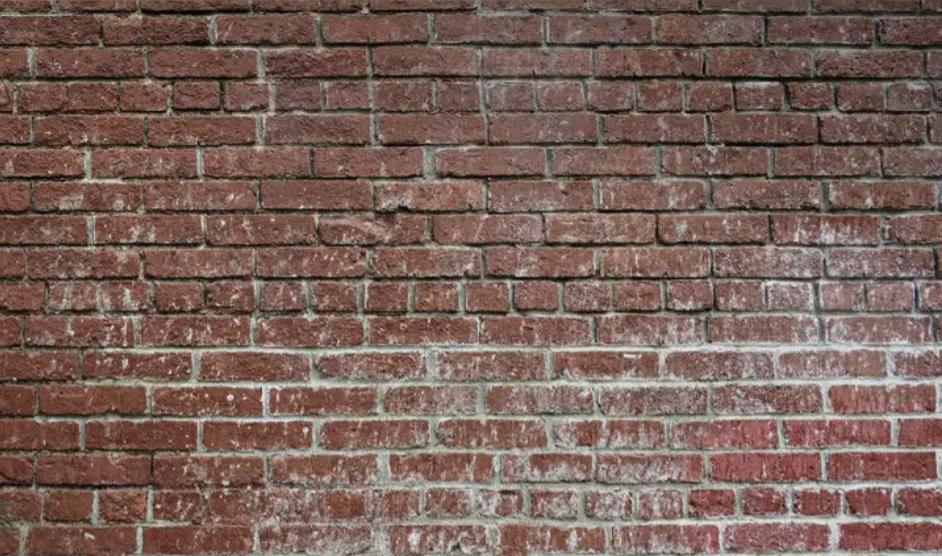 Papier Peint Pierre - Mur de Briques Rouges avec Mousses