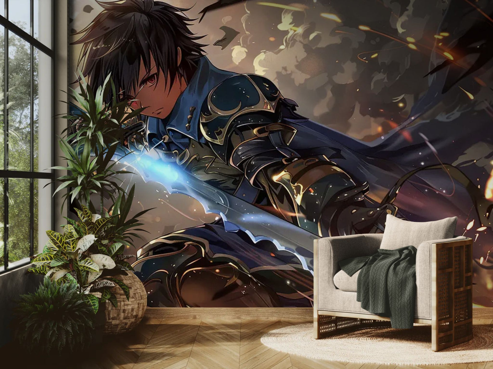 Papier Peint Anime - Guerrier Épée du Dragon