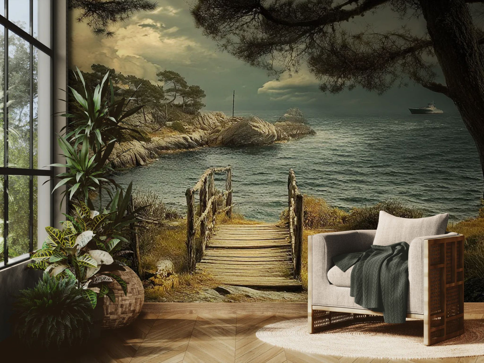 Landscape wallpaper – wild coastal path