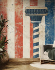 Vintage Wallpaper – Retro American Barber Pole