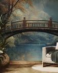 Nature wallpaper – autumnal stone bridge