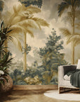 Tropical wallpaper – vintage illustrated palm trees
