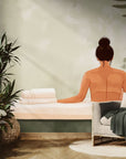 Wellness wallpaper – woman at a zen spa