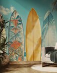 Papier peint Tropical – planches de surf colorées
