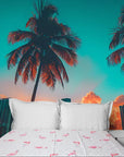 Papier Peint Ville - Skyline Miami Sunset