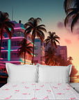 Miami Sunset Wallpaper - Ocean Drive Retro Neon