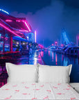 Marina Wallpaper - Neon Dockside