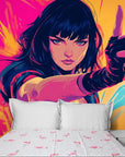 Gaming Wallpaper - Neon Warrior Digital Art