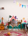 Children's Wallpaper – Birdhouse and Spring Flowers