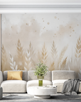 Nature wallpaper - pampas grass and dried wheat