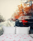 Papier Peint Voiture – Drift Forêt Aquarelle