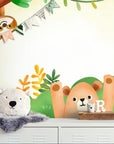 Papier peint enfant – Ours et paresseux mignons