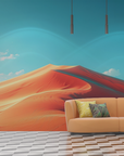 Papier peint déserts - grandes dunes orange