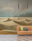 Papier peint déserts - dunes de sable doré