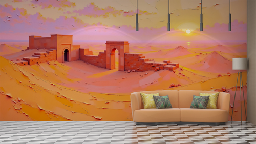 Desert wallpaper - ancient ruins in the sun