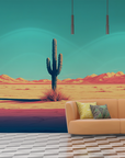 Papier peint déserts - grand cactus solitaire