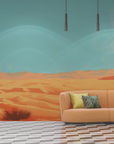 Papier peint déserts - dunes sous le soleil couchant