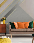 Geometric wallpaper – Art Deco design with elegant gold lines