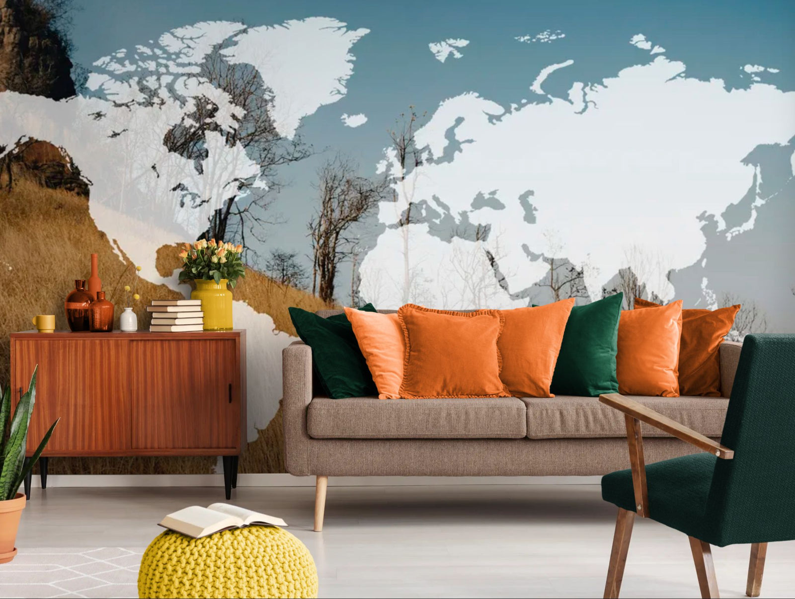 papier peint carte du monde – horizons d’aventure