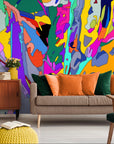 Papier peint abstrait – Multicolore contemporain