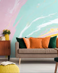 Abstract wallpaper – Soft pastel marbling in light tones