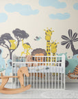 Children's wallpaper – Soft and playful safari