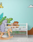 Children's wallpaper – Happy savannah animals
