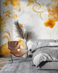 Art Deco Wallpaper - Saffron Flower Tapestry