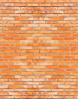 Papier Peint Pierre - Mur de Briques Orange Vif