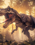 Papier Peint Animaux - T-Rex dans la Brume Forestière