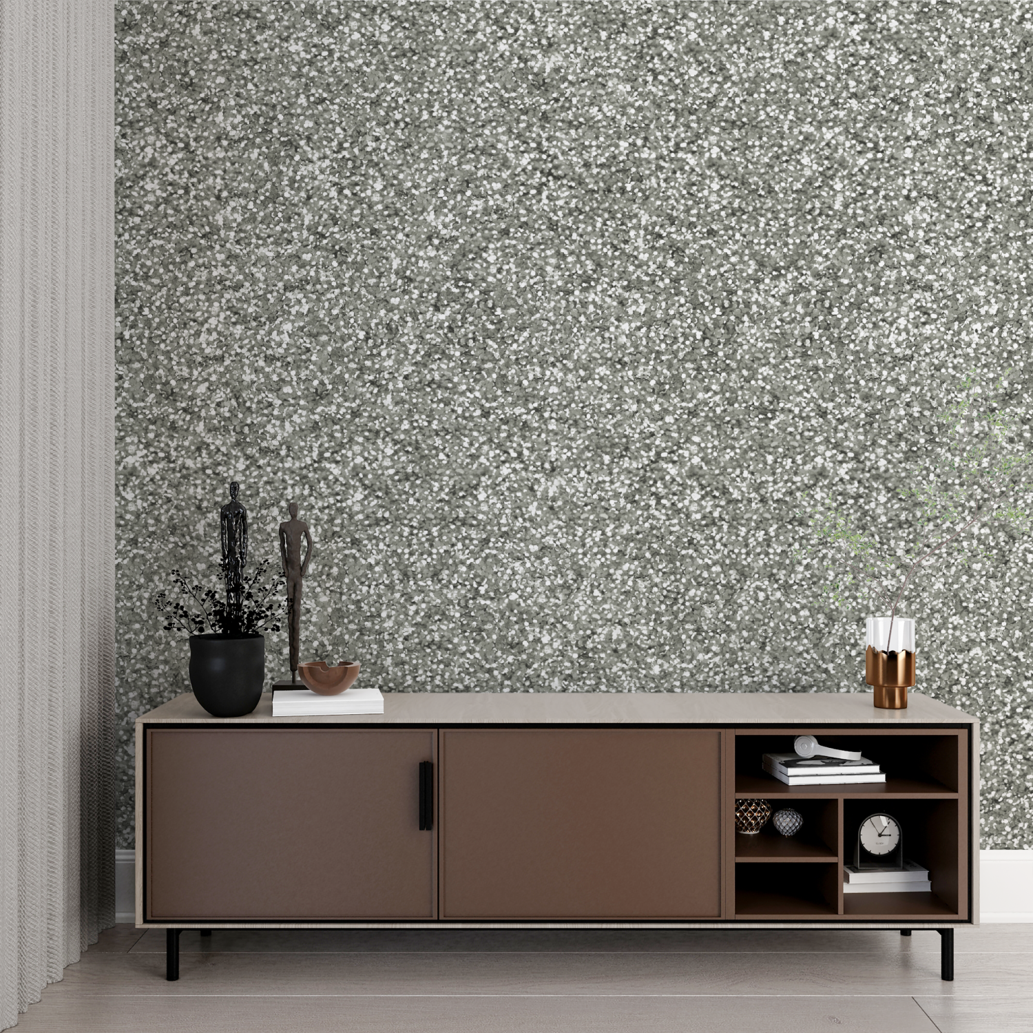 Glittery Grey Wallpaper