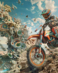 Gaming Wallpaper - Motorcycle Rider in a Fantasy World