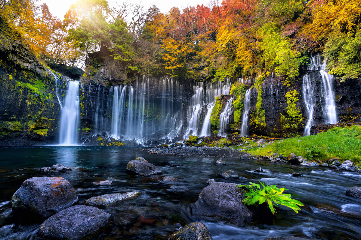 Papel tapiz de paisaje - Cascada de otoño