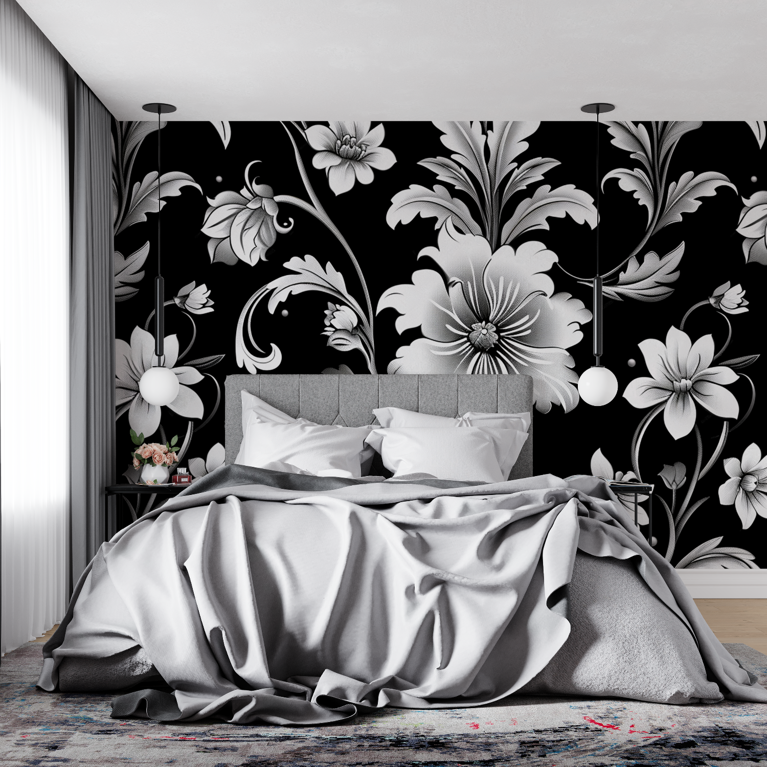 Black Flower Wallpaper
