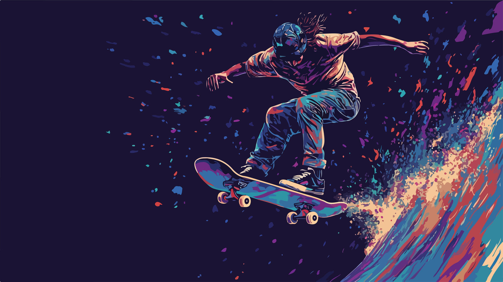 Gaming wallpaper – Dynamic urban skateboard