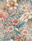 Papier peint fleuri - brassée champêtre vintage