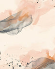 Papier Peint Abstrait - Fleurs Noires