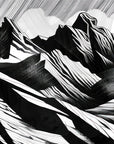 Papier Peint Noir Et Blanc - Montagnes Abstraites