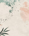 Papier peint nature - soleil rouge et bambous style estampe asiatique