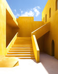 Papier Peint Minimaliste - architecture Jaune