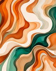 Papier Peint Art & Déco - Ondes Colorées