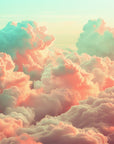 Papier Peint Abstrait - Nuages Ensoleillés