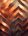 Papier peint art & déco – Motif feuilles cuivre