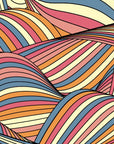 Papier peint rétro - collines de lignes multicolores