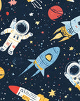 Papier Peint Enfant - Astronautes Et Fusée