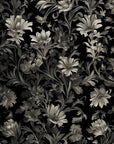 Floral Wallpaper - Small White Flowers on a Black Background