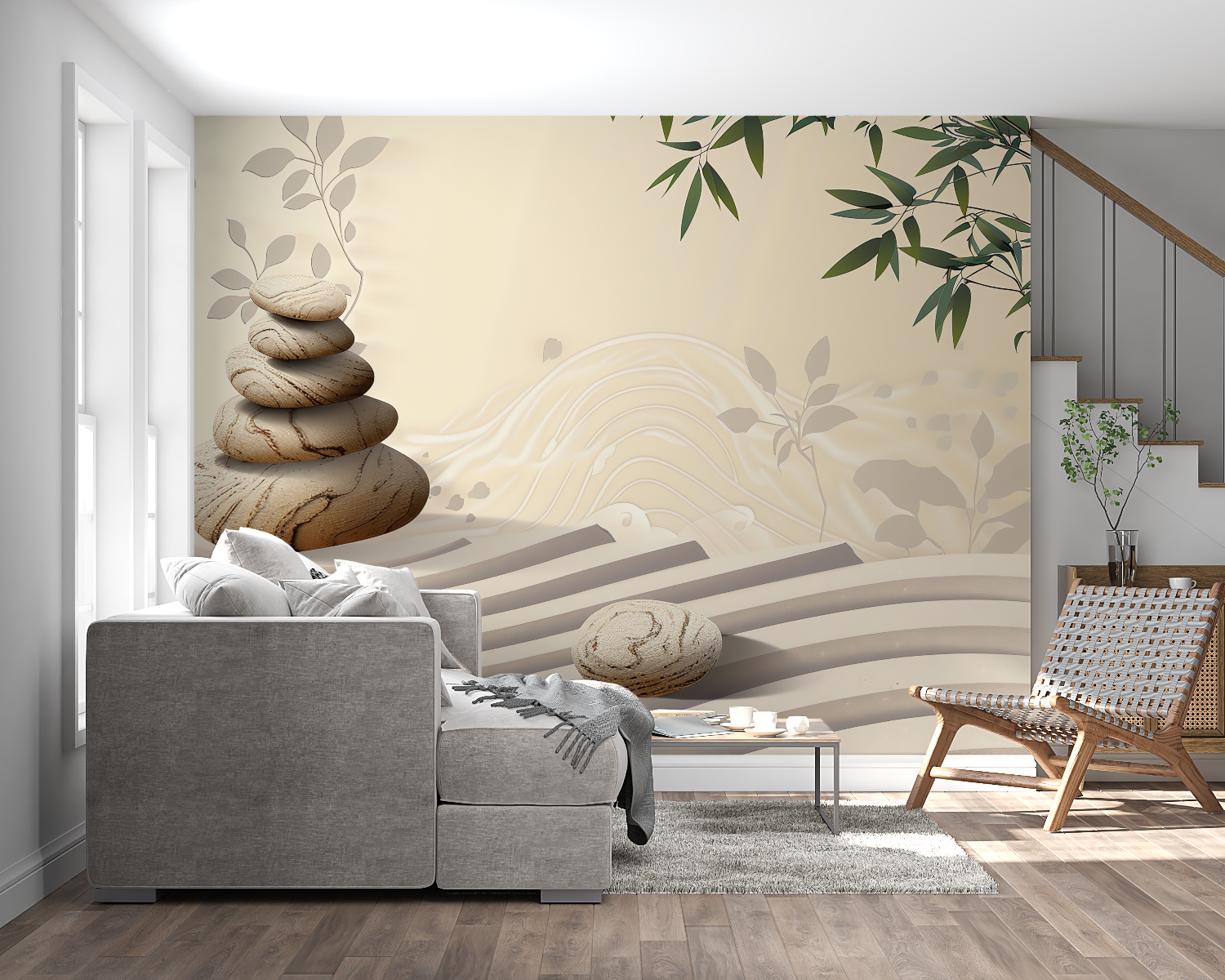 Papier Peint Art & Déco - Sérénité Zen au Lotus